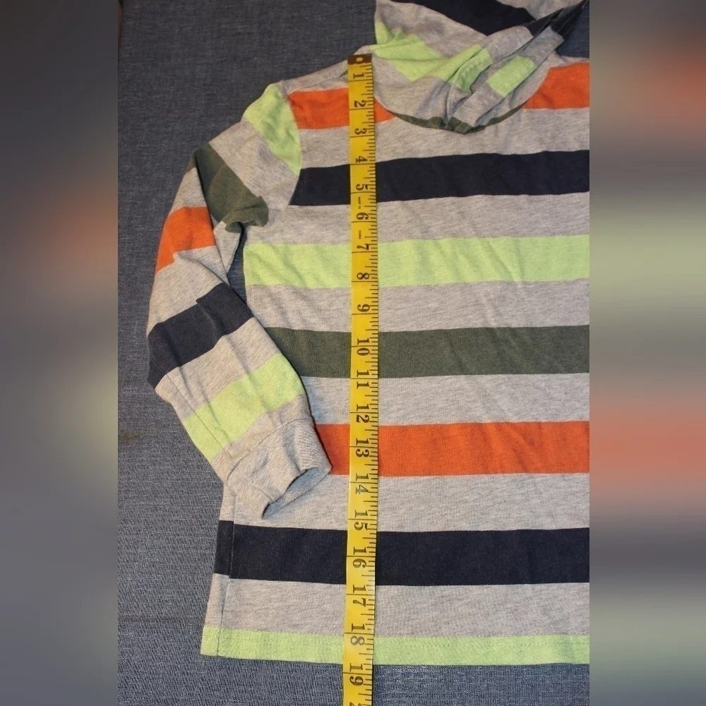 BOYS Rugby Striped Hooded Long Sleeve Tshirt
